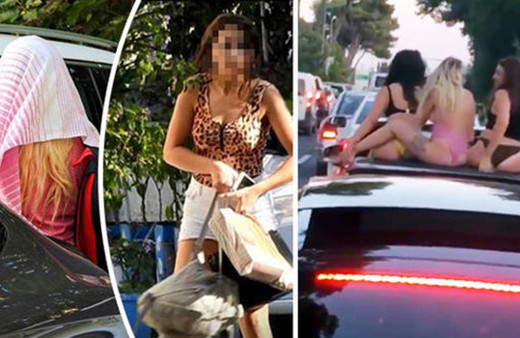 Üstü açık otomobilde dans eden gençler karakolluk oldu!