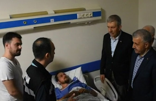 Bakan Arslan ve Demircan olay yerinde