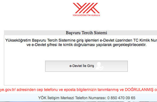 Lisans tamamlama başvuru sayfası YÖK e devlet şifresiyle giriş 