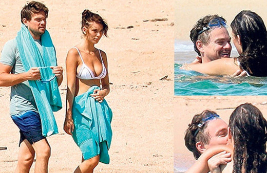 Leonardo DiCaprio genç sevgilisini öpmeye doyamadı