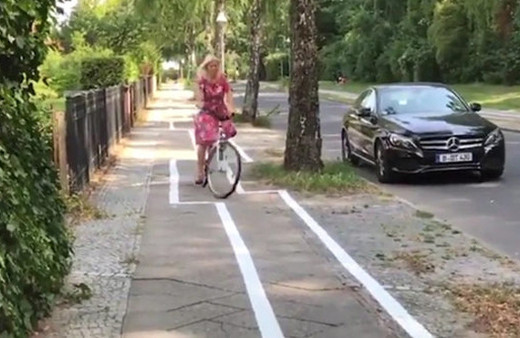 Almanya'daki zikzak bisiklet yolu şaşkına çevirdi