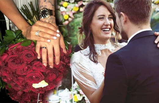 Survivor'un hırçın kızı Sahra Işık nişanlandı! Elbisesiyle törene damga vurdu