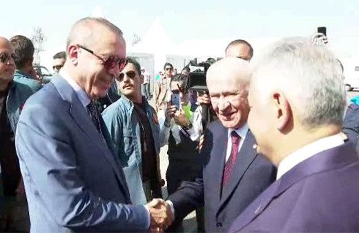 Cumhurbaşkanı Erdoğan, Bahçeli ve Yıldırımla görüştü