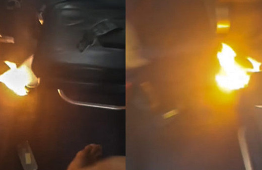 Uçakta panik! Bir anda alev aldı