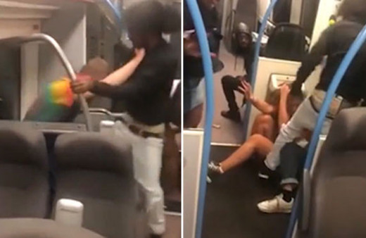 Trende feci kavga! Genç kadın kanlar içinde kaldı 