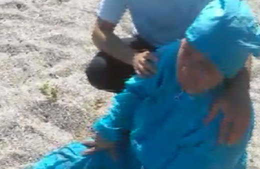 Riva'da facia! Bir anda çırpınmaya başladılar