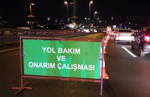 Haliç Köprüsü metrobüs yolunda çalışma başladı