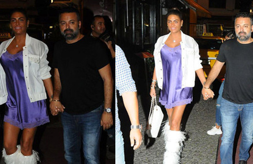 Süreyya Yalçın gecelikle sokağa çıktı bu görüntüsü dillerde