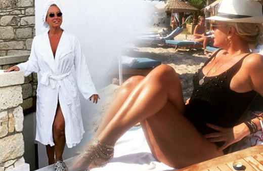 Saba Tümer'in tatili bitmedi! Bu fotoğraflar olay oldu