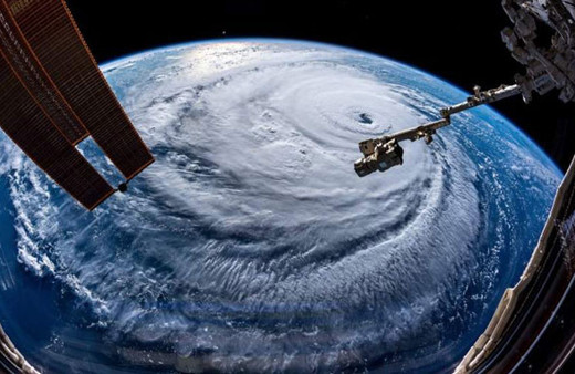 Florence kasırgasının dehşet görüntüsü NASA çekti ABD'lilerin ödü koptu