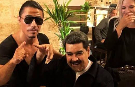Maduro Nusret'te yemek yedi, ülkesi karıştı