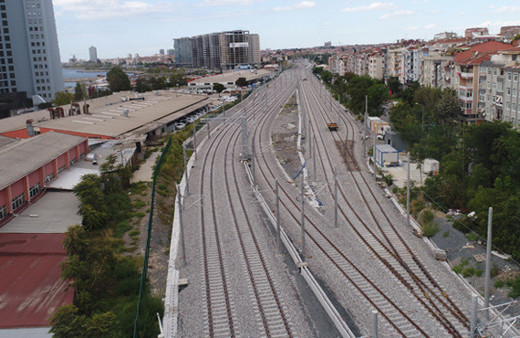 Halkalı- Gebze Banliyö hattı havadan görüntülendi