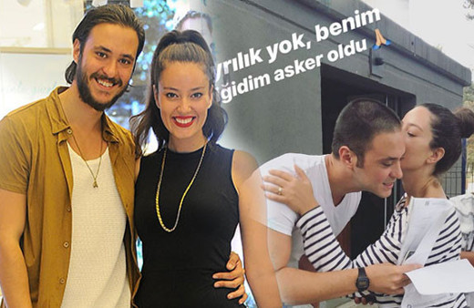 Bedelli askerlikten faydalanan Anıl Altan'ı eşi Pelin Akil askere uğurladı