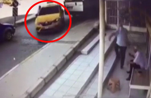 El freni yarım çekilince faciadan dönüldü! O anlar kamerada