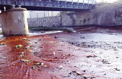 Aydın'da derede korkutan manzara! Suyun rengi kırmızı aktı