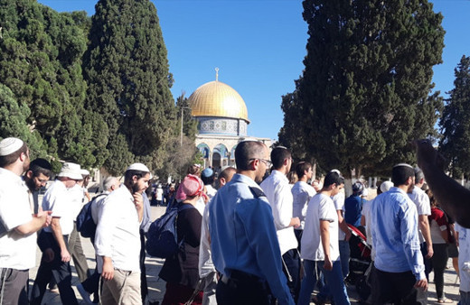 Binden fazla fanatik Yahudiden Mescid-i Aksa'ya baskın