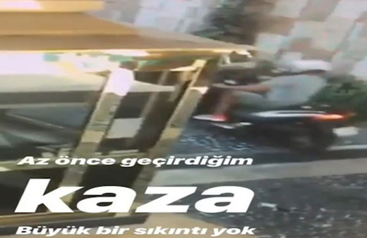 Alp Kırşan kaza geçirdi! O anlar güvenlik kamerasında 