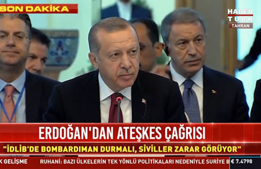 İdlib Zirvesi'nde Erdoğan canlı yayında Putin ve Ruhani'yi terletti