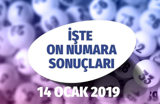 14 Ocak 2019 On Numara çekiliş sonuçları 