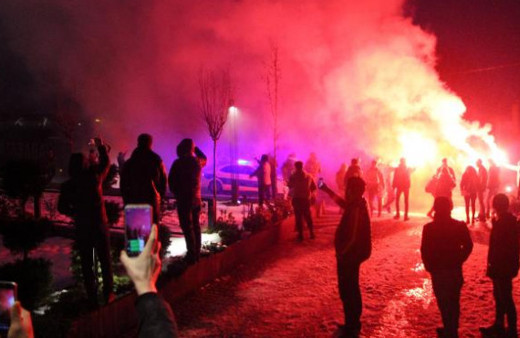 Bolu'da Galatasaray'a coşkulu karşılama