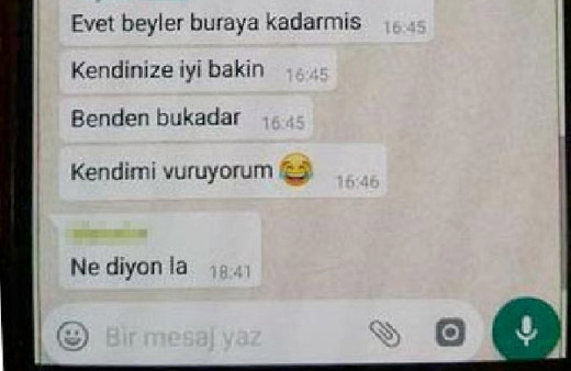 WhatsApp'tan 'Kendimi vuruyorum' yazıp intihar etti