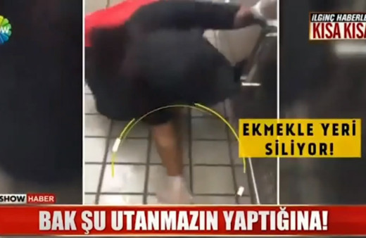 Restoranda skandal! Yerdeki suyu ekmekle sildi sonra müşteriye...