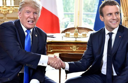 Macron Trump'a destek verdi Gürcistan Guaido'yu tanıdı