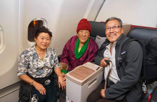 Tibetli kadın yolcu THY'nin tarihine geçti