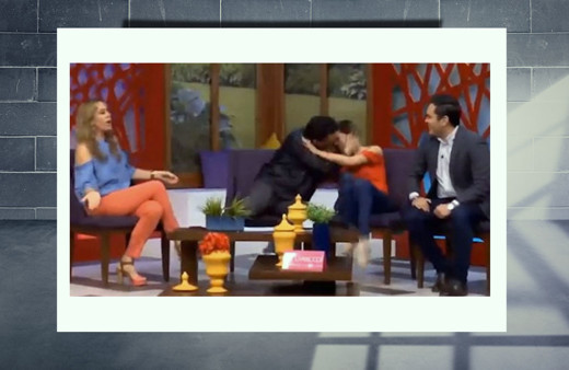 Canlı yayında sunucunun dudağına yapışan milletvekili ülkede infial yarattı! 