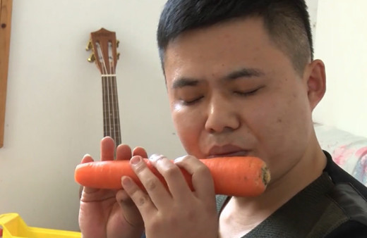 Sebzelerden müzik aleti yaptı yetmedi tuğlaya yöneldi