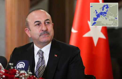 Mevlüt Çavuşoğlu skandal haritayı Pompeo'ya sordu