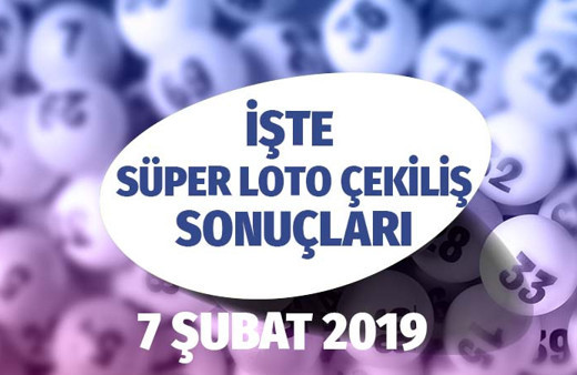 7 Şubat  Süper Loto sonuçları Çıldırtan rakam