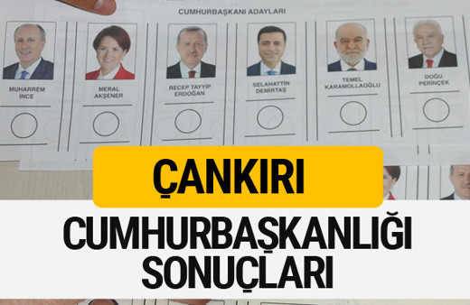 Çankırı Cumhurbaşkanlığı seçim sonucu 2018 Çankırı sonuçları