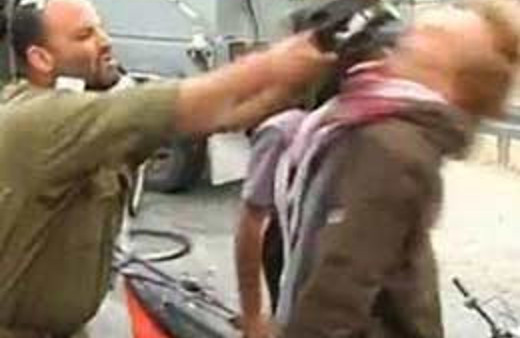 İsrailli askerinden korkunç dipçik!