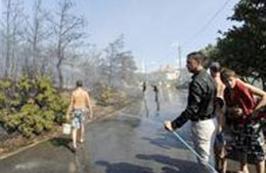 Çanakkale'de yangın paniği