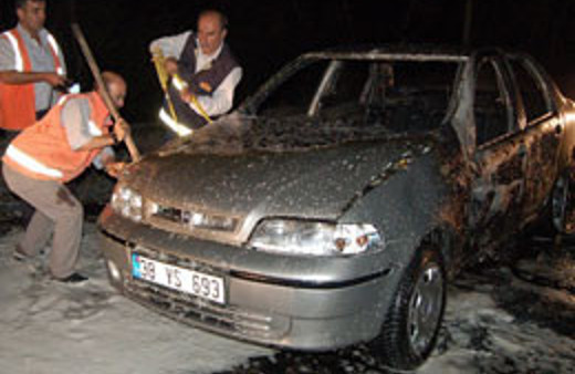 Seyir halindeyken yandı