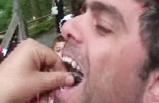 Canlı balıkları böyle yuttular