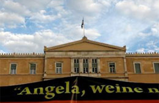 Atina'da Angela Merkel alarmı