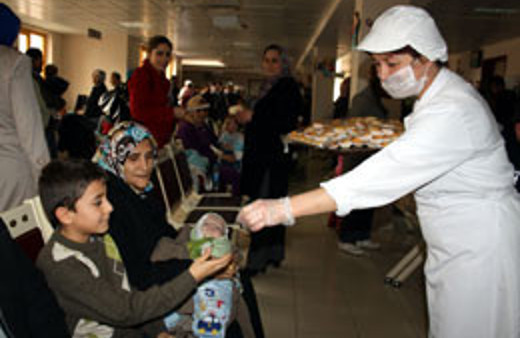 Hastanede çay ve kek servisi