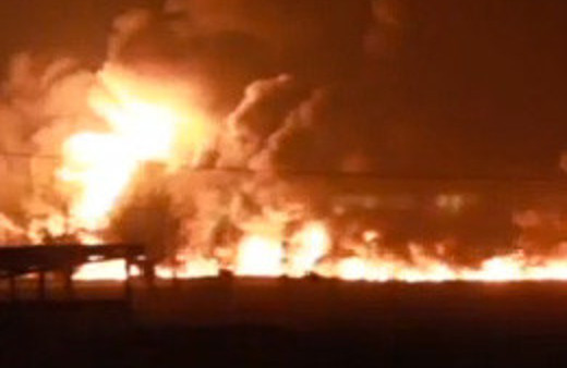 Kimyasal yüklü tren patladı!