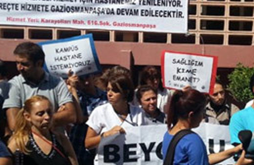 Taksim İlkyardım'ın taşınmasına karşı eylem