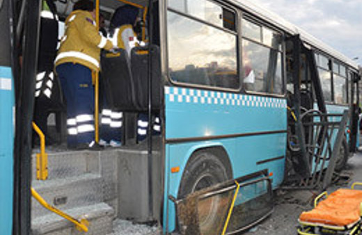 Halk otobüsü dehşeti kameralara böyle yansıdı
