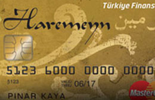 Kıbleyi gösteren kredi kartı