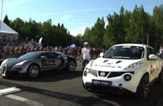 Nissan Juke R Bugatti Veyron'a karşı! TIKLA İZLE!