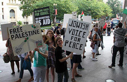 Washington'da İsrail protestosu