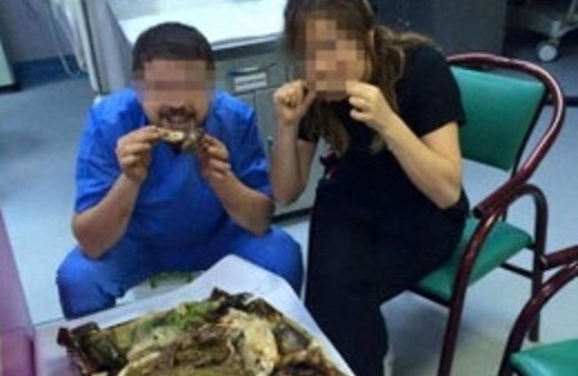 Yoğun bakımda kebap keyfi yaktı