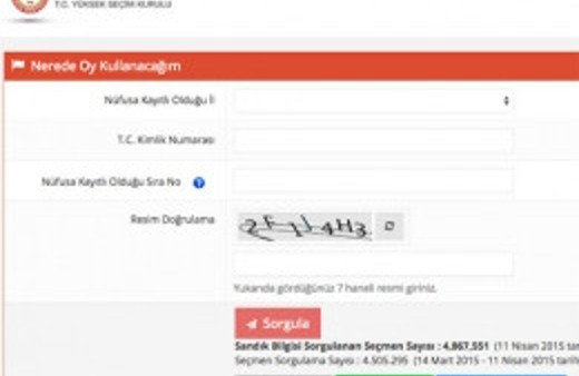 Nerede oy kullanacağım YSK 2015 sandık sorgulama