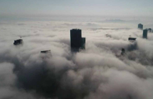 İstanbul'da etkili olan sis drone ile havadan görüntülendi