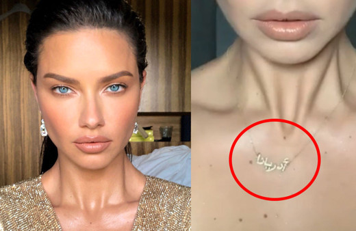 Adriana Lima'nın kolyesindeki Arapça yazının sırrı ortaya çıktı