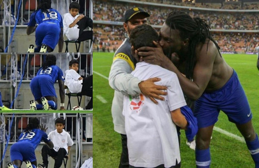 Bafetimbi Gomis'in gol sevinci, top toplayıcı çocuğu korkuttu